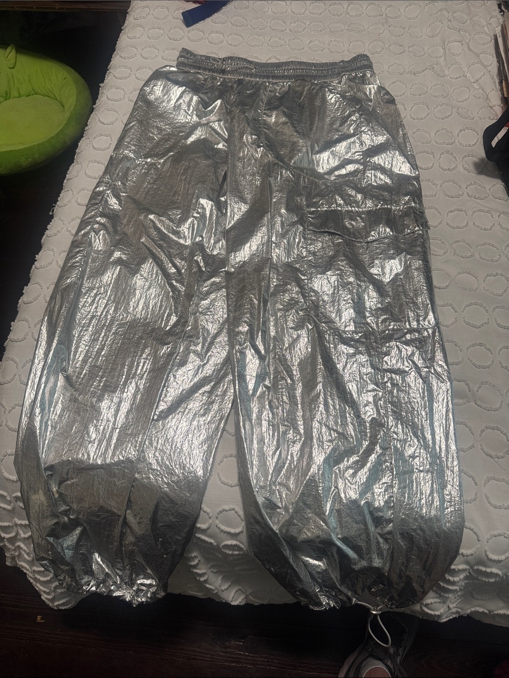 Silver cargo pants